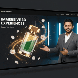 3D Interactive Web Design Prototype Showcase